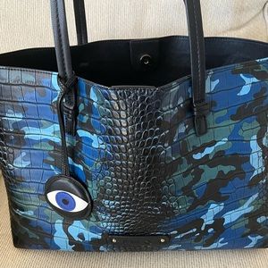 DE VESI BLUE SNAKE BAG W/ EVIL EYE TASSEL 🧿